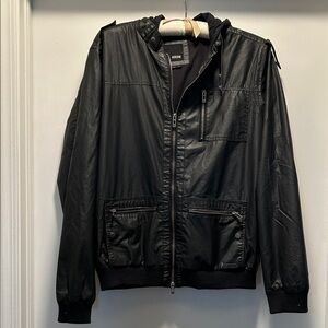 Black Men's KR3W Jacket 100% Cotton Shell Outer 100% polyester lining Stylish